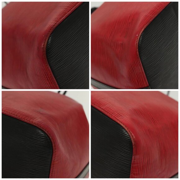LOUIS VUITTON Epi Petit Noe Bag BiColor Black Red - Picture 15 of 15